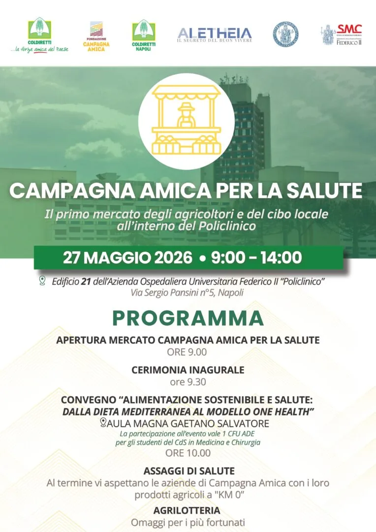 MERCOLEDI’ 27 MAGGIO – UN MERCATO CONTADINO AL POLICLINICO DI NAPOLI