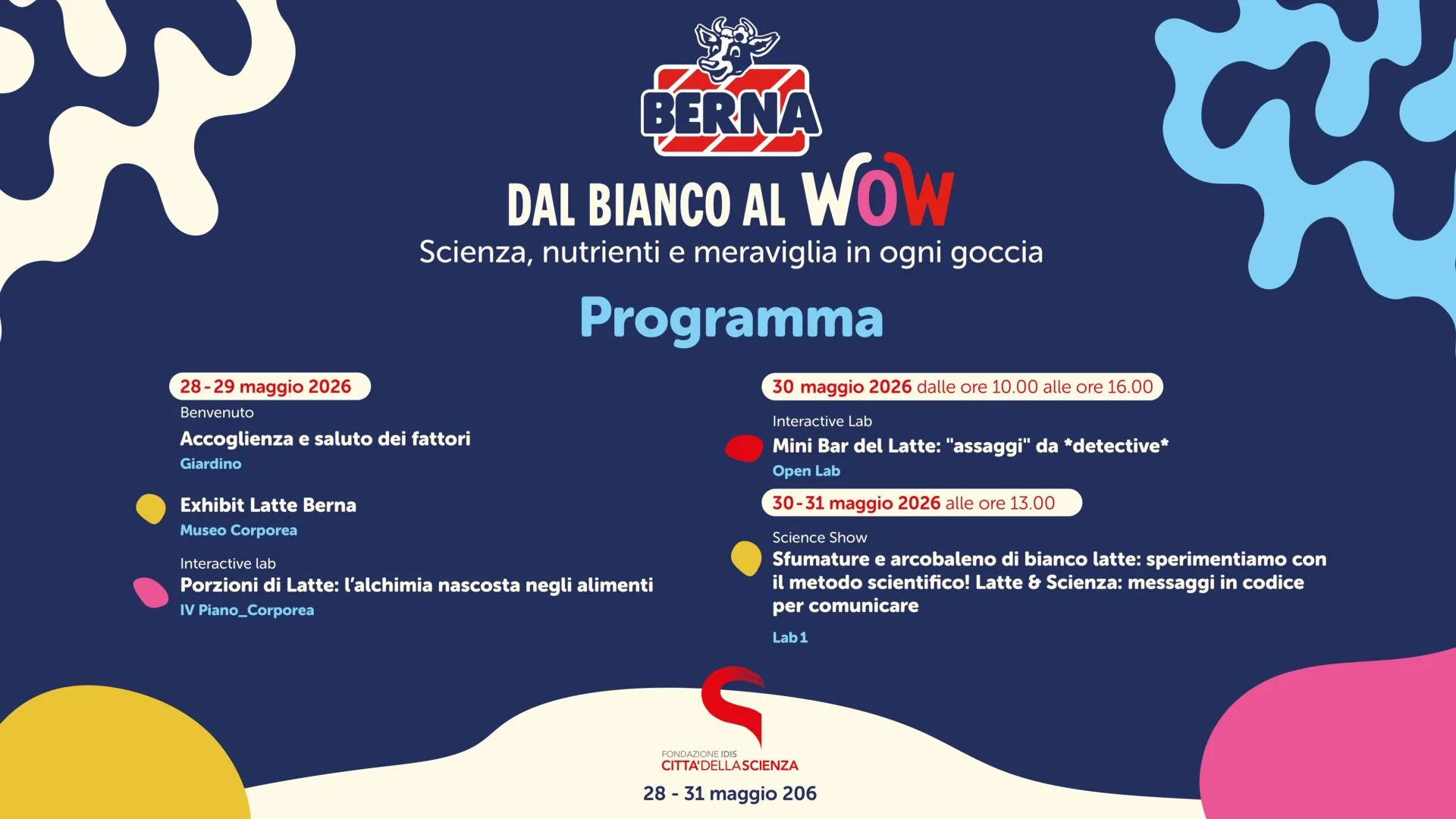 CITTÀ DELLA SCIENZA E LATTE BERNA RINNOVANO LA PARTNERSHIP PER IL BIENNIO 2026-2027: INSIEME PER L’EDUCAZIONE ALIMENTARE E LA SOSTENIBILITÀ